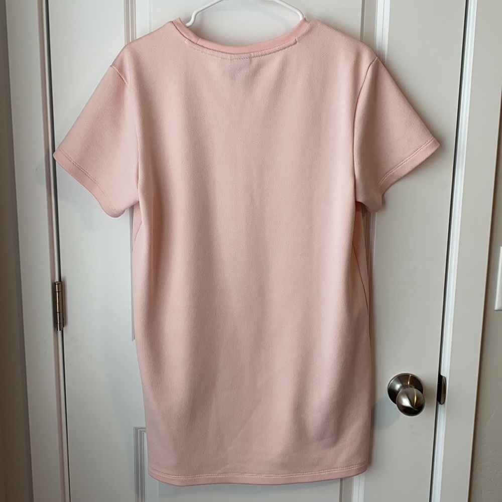 Adidas Pink Trefoil Logo Oversized Short Sleeve Tee - Picture 4 of 6